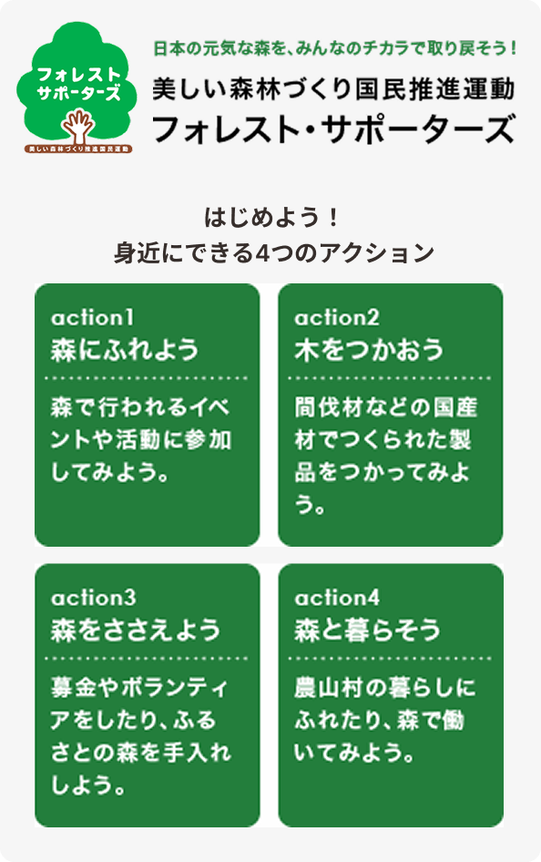 美しい森林づくり国民推進運動/フォレスト・サポーターズ