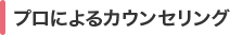 プロによるカウンセリング